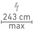 Max. Einspeisung: 243 cm