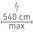 Max. Einspeisung: 540 cm