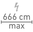 Max. Einspeisung: 666 cm