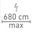 Max. Einspeisung: 680 cm