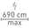 Max. Einspeisung: 690 cm