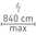 Max. Einspeisung: 840 cm