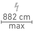 Max. Einspeisung: 882 cm