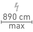 Max. Einspeisung: 890 cm